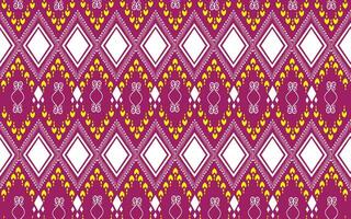 Geometry, abstract, fabric, textile, indigenous traditional seamless pattern on pink background. vector illustration.