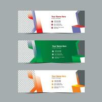 Email Signature Design, Web Banner Template vector