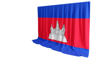 3d render bandeira do Camboja png