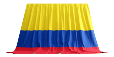 Colombian Flag Curtain in 3D Rendering png