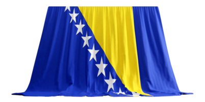 3D rendered flag of Bosnia and Herzegovina png