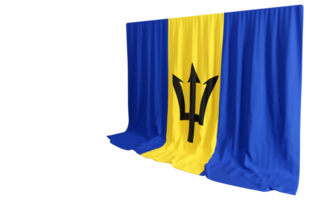 3d weergegeven vlag van Arbados png