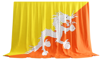 3d rendido bandeira do Butão png