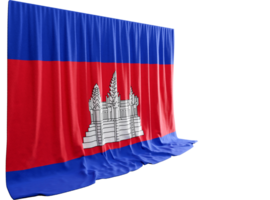 3d render flag of cambodia png