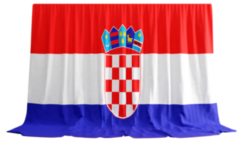 kroatisch Flagge Vorhang im 3d Rendern Kroatiens Reich Erbe png