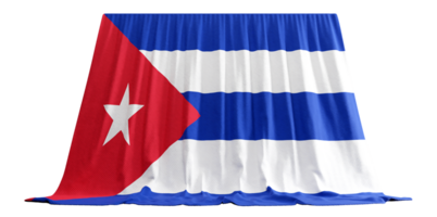 kuban flagga ridå i 3d tolkning reflekterande kubas vibrerande anda png