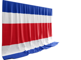 Costa Rican Flagge Vorhang im 3d Rendern Costa Ricas natürlich Wunder png