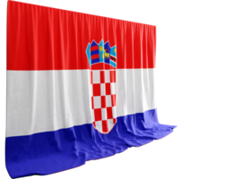 Kroatisch vlag gordijn in 3d renderen Kroatië rijk erfgoed png