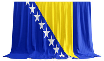 3D rendered flag of Bosnia and Herzegovina png