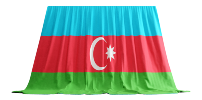 3d render bandeira do Azerbaijão png
