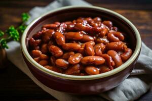 bostón horneado frijoles delicioso alimento. generativo ai foto