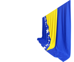 3D rendered flag of Bosnia and Herzegovina png