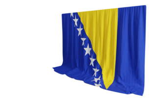 3D rendered flag of Bosnia and Herzegovina png