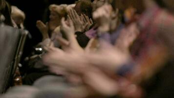 Audience applauding, during a spectacular event video