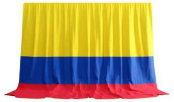 colombiano bandeira cortina dentro 3d Renderização png