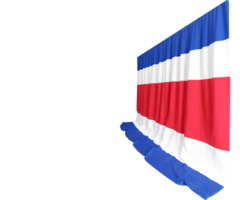 Costa Rican Flag Curtain in 3D Rendering Costa Rica's Natural Wonders png