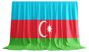 3d render flag of azerbaijan png