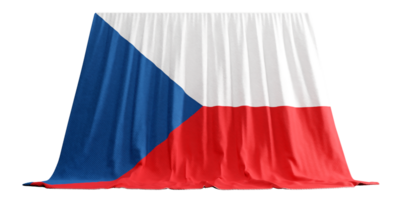 ceco bandiera tenda nel 3d interpretazione ceco quello della repubblica resilienza png