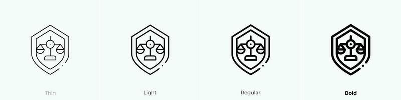 themis icon. Thin, Light, Regular And Bold style design isolated on white background vector