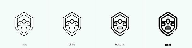 themis icon. Thin, Light, Regular And Bold style design isolated on white background vector