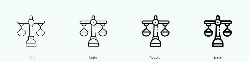 themis icon. Thin, Light, Regular And Bold style design isolated on white background vector