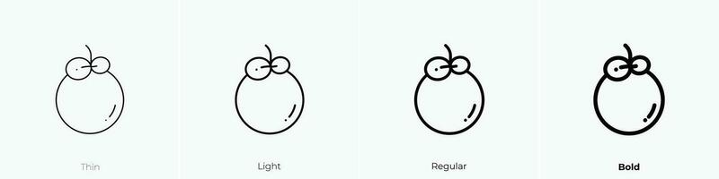 tomato icon. Thin, Light, Regular And Bold style design isolated on white background vector