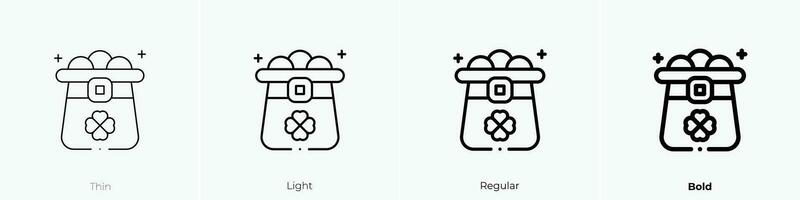 top hat icon. Thin, Light, Regular And Bold style design isolated on white background vector