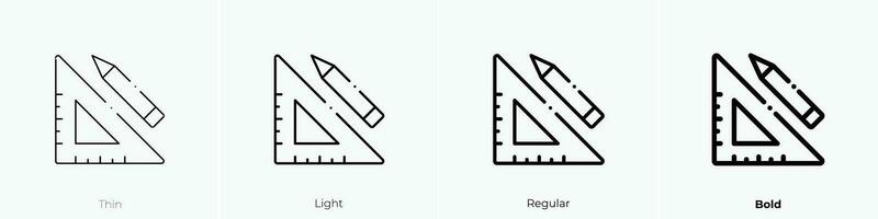 herramienta icono. delgado, luz, regular y negrita estilo diseño aislado en blanco antecedentes vector