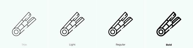 tenazas icono. delgado, luz, regular y negrita estilo diseño aislado en blanco antecedentes vector