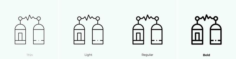 teletransportación icono. delgado, luz, regular y negrita estilo diseño aislado en blanco antecedentes vector