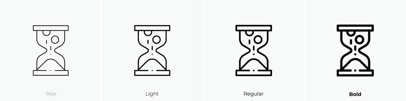 time is money icon. Thin, Light, Regular And Bold style design isolated on white background vector