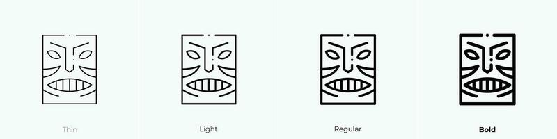 tiki icon. Thin, Light, Regular And Bold style design isolated on white background vector