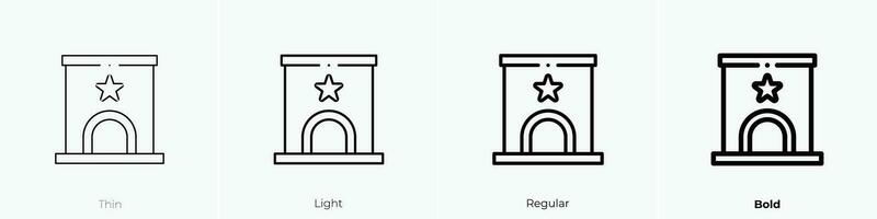 ticket window icon. Thin, Light, Regular And Bold style design isolated on white background vector