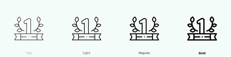 trophy icon. Thin, Light, Regular And Bold style design isolated on white background vector