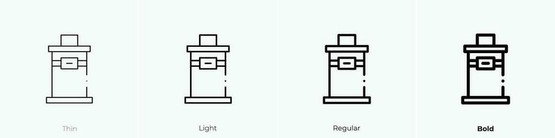 tzedaká icono. delgado, luz, regular y negrita estilo diseño aislado en blanco antecedentes vector