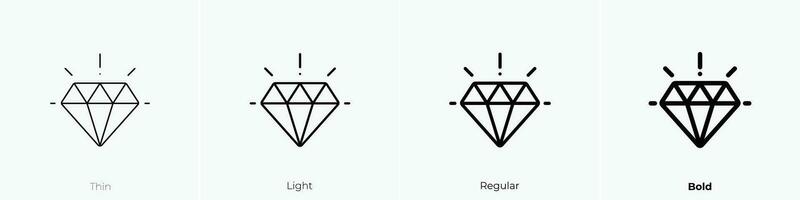value icon. Thin, Light, Regular And Bold style design isolated on white background vector