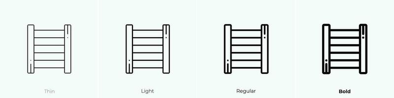 conducción icono. delgado, luz, regular y negrita estilo diseño aislado en blanco antecedentes vector