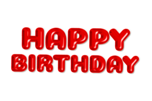 glücklich Geburtstag rot Luftballons Wörter png