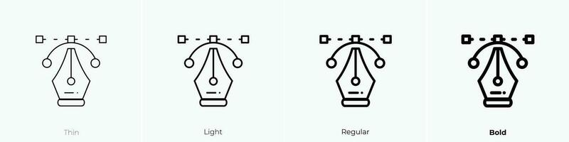 vector icon. Thin, Light, Regular And Bold style design isolated on white background
