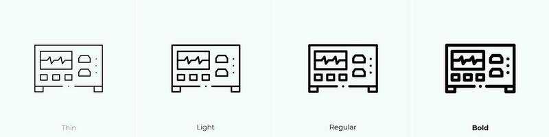 uninterrupted power supply icon. Thin, Light, Regular And Bold style design isolated on white background vector
