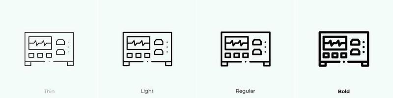 uninterrupted power supply icon. Thin, Light, Regular And Bold style design isolated on white background vector