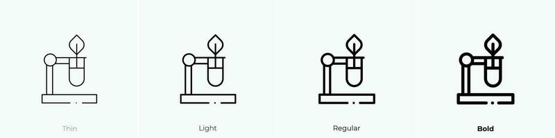 test tube icon. Thin, Light, Regular And Bold style design isolated on white background vector