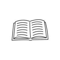 Open book doodle vector