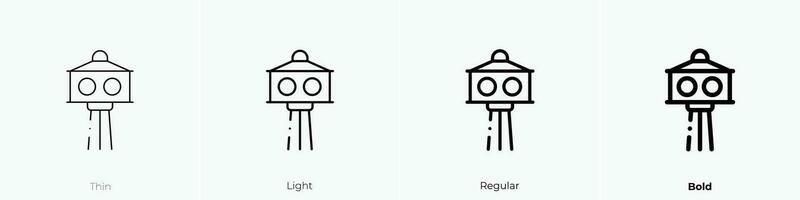 traffic light icon. Thin, Light, Regular And Bold style design isolated on white background vector