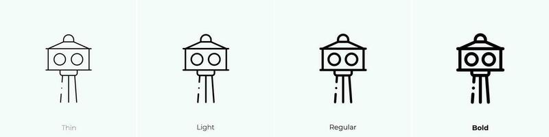 traffic light icon. Thin, Light, Regular And Bold style design isolated on white background vector