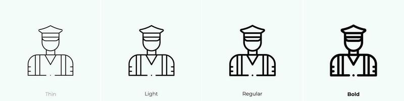 traffic icon. Thin, Light, Regular And Bold style design isolated on white background vector
