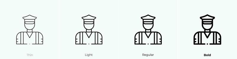 traffic icon. Thin, Light, Regular And Bold style design isolated on white background vector