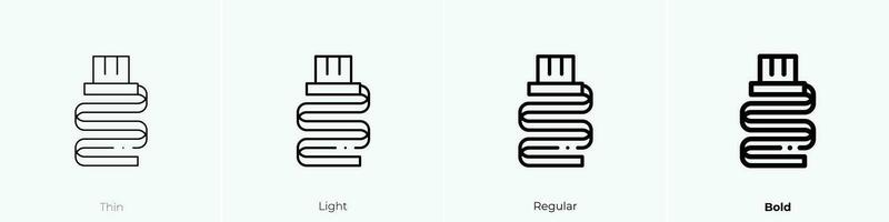 tefillin icon. Thin, Light, Regular And Bold style design isolated on white background vector