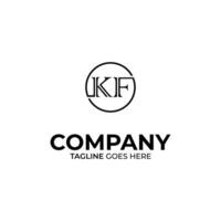 resumen kf letra sencillo estilo logo diseño vector modelo
