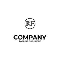 resumen rf letra sencillo estilo logo diseño vector modelo